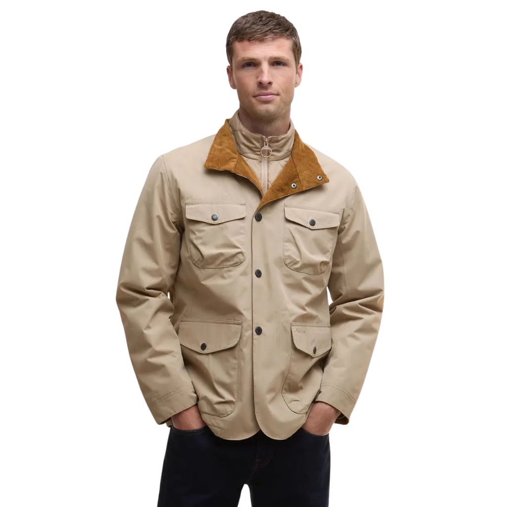 BARBOUR OGSTONWATERPROOF JACKET MENS WASHED STONE